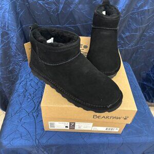 BEARPAW BLACK WOMENS LOWCUT BOOT